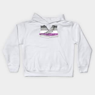 Asexual Pride Flag Hi-Top Design Kids Hoodie